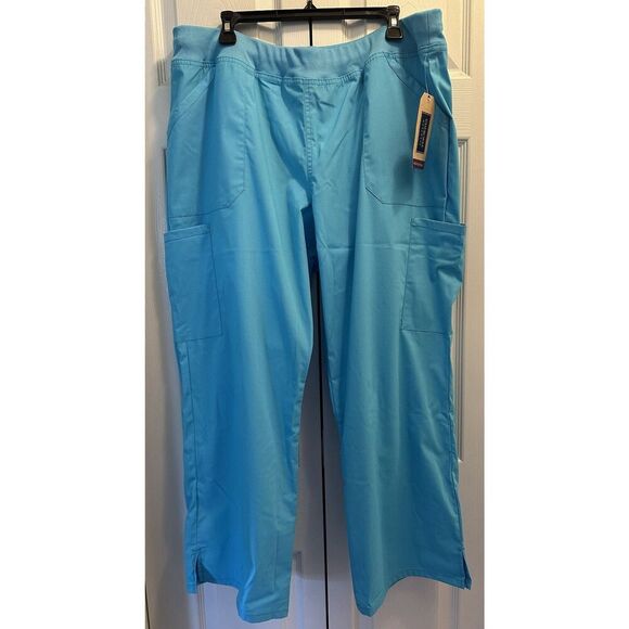 Cherokee Workwear Professionals Turquoise Blue Scrub Pants Ladies Size 2XL NEW - Picture 1 of 3